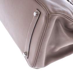 Hermes Etoupe Swift Leather Palladium Hardware Birkin 35 Bag