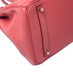 Hermes Bougainvillier Clemence Leather Gold Hardware Birkin 35 Bag