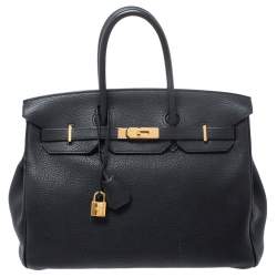 Hermes Birkin Handbag Etrusque Fjord With Gold Hardware 35