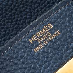 Hermes Blue De Malte Togo Leather Gold Hardware Birkin 35 Bag