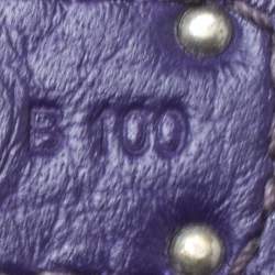 Pre Owned Hermes Ultraviolet Clemence Leather Palladium Hardware Kelly Retourne 35 Bag