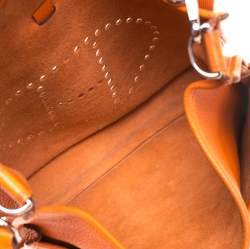 Pre Owned Hermes Feu Togo Leather Evelyne III PM Bag