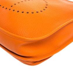 Pre Owned Hermes Feu Togo Leather Evelyne III PM Bag