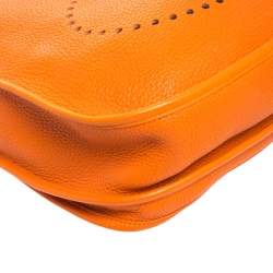 Pre Owned Hermes Feu Togo Leather Evelyne III PM Bag