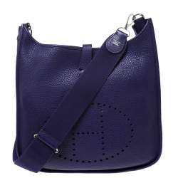 Hermes Ultraviolet Chevre de Coromandel Leather Palladium Lindy 34 Bag  Hermes