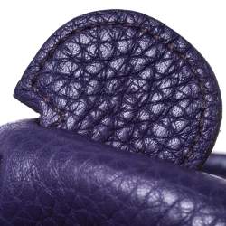 Pre Owned Hermes Ultraviolet Clemence Leather Evelyne III GM Bag