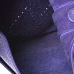 Pre Owned Hermes Ultraviolet Clemence Leather Evelyne III GM Bag