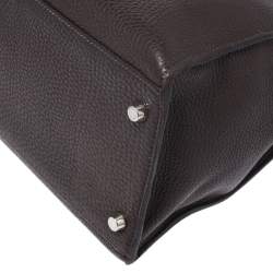 Pre Owned Hermes Cacao Togo Leather Palladium Hardware Kelly Sellier 35 Bag