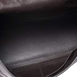 Pre Owned Hermes Cacao Togo Leather Palladium Hardware Kelly Sellier 35 Bag