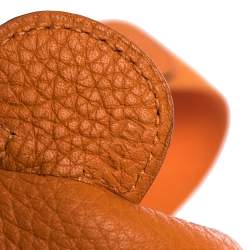 Hermes Orange Clemence Leather Evelyne III GM Bag