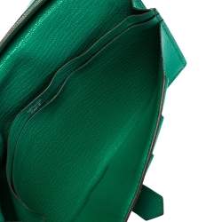 Pre Owned Hermes Menthe Chevre Leather Bearn Gusset Wallet