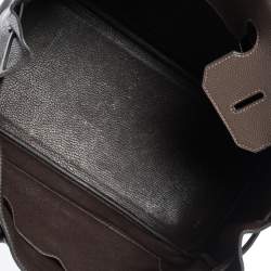 Hermes Cacao Vache Liegee Leather Palladium Hardware Birkin 35 Bag