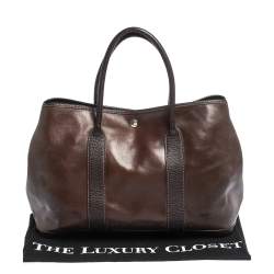 مملوكة مسبقًا Hermes Havane Amazonia Buffalo Leather Garden Party 36 Bag