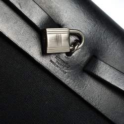 Hermes Black Canvas and Leather 2 in 1 Herbag 31