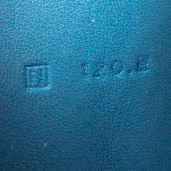 Pre Owned Hermes Blue Vache Liegee Leather Dogon Wallet