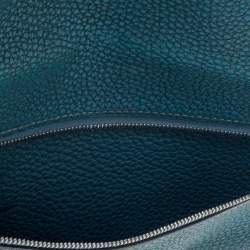 Pre Owned Hermes Blue Vache Liegee Leather Dogon Wallet