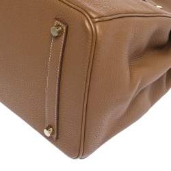 Hermes Gold Togo Leather Gold Hardware Birkin 35 Bag