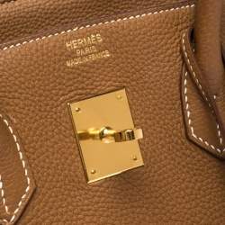 Hermes Gold Togo Leather Gold Hardware Birkin 35 Bag