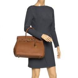 Hermes Gold Togo Leather Gold Hardware Birkin 35 Bag