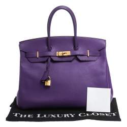 Hermes Crocus Epsom Leather Gold Hardware Birkin 35 Bag