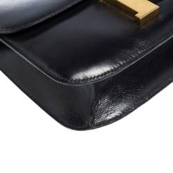 Pre Owned Hermes Blue Nuit Box Calf Leather Gold Hardware Constance 23 Bag