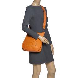 Pre Owned Hermes Feu Clemence Leather Evelyne III PM Bag