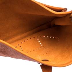 Pre Owned Hermes Feu Clemence Leather Evelyne III PM Bag