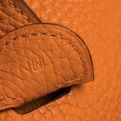 Pre Owned Hermes Feu Clemence Leather Evelyne III PM Bag