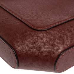 Pre Owned Hermes Rouge H Epsom Leather Octogone Clutch