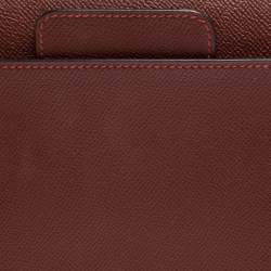 Pre Owned Hermes Rouge H Epsom Leather Octogone Clutch