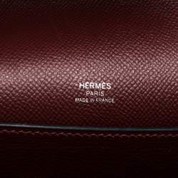 Pre Owned Hermes Rouge H Epsom Leather Octogone Clutch