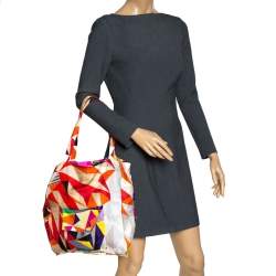 Pre Owned Hermes Multicolor Silk Petit H Shopping Bag