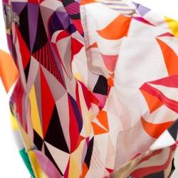 Pre Owned Hermes Multicolor Silk Petit H Shopping Bag