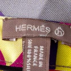 Pre Owned Hermes Multicolor Silk Petit H Shopping Bag