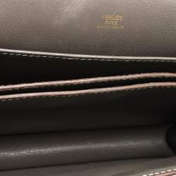 Pre Owned Hermes Etoupe Evercolor Leather Roulis 23 Bag