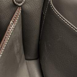 Pre Owned Hermes Etoupe Evercolor Leather Roulis 23 Bag