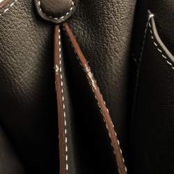 Pre Owned Hermes Etoupe Evercolor Leather Roulis 23 Bag