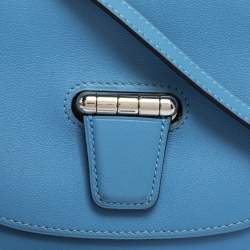 Pre Owned Hermes Blue Agate Swift Leather Mini Convoyeur Bag