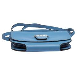 Pre Owned Hermes Blue Agate Swift Leather Mini Convoyeur Bag