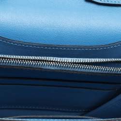 Pre Owned Hermes Blue Agate Swift Leather Mini Convoyeur Bag