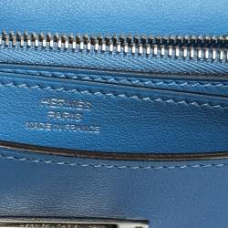 Pre Owned Hermes Blue Agate Swift Leather Mini Convoyeur Bag