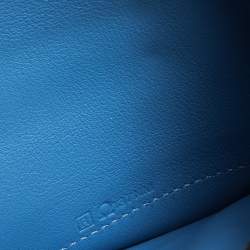 Pre Owned Hermes Blue Agate Swift Leather Mini Convoyeur Bag