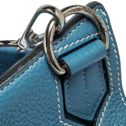 Pre Owned Hermes Blue Jean Togo Leather Palladium Hardware Jypsiere 34 Bag