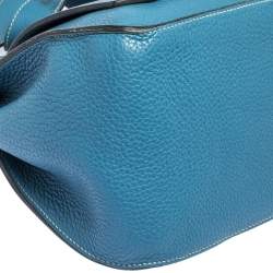 Pre Owned Hermes Blue Jean Togo Leather Palladium Hardware Jypsiere 34 Bag