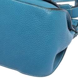 Pre Owned Hermes Blue Jean Togo Leather Palladium Hardware Jypsiere 34 Bag