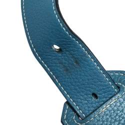 Pre Owned Hermes Blue Jean Togo Leather Palladium Hardware Jypsiere 34 Bag