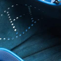 Pre Owned Hermes Blue Clemence Leather Evelyne III GM Bag