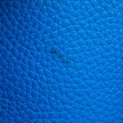 Pre Owned Hermes Blue Clemence Leather Evelyne III GM Bag
