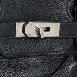 Hermès Black Togo Leather Palladium Hardware Shoulder Birkin 42 Bag