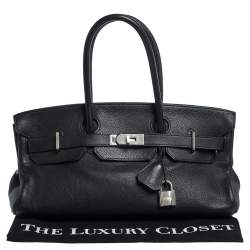 Hermès Black Togo Leather Palladium Hardware Shoulder Birkin 42 Bag